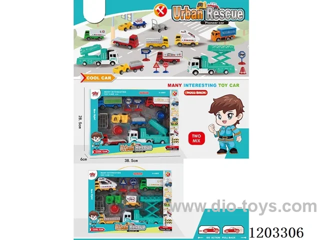 City Rescue Vehicle (two mixes)-pull  back