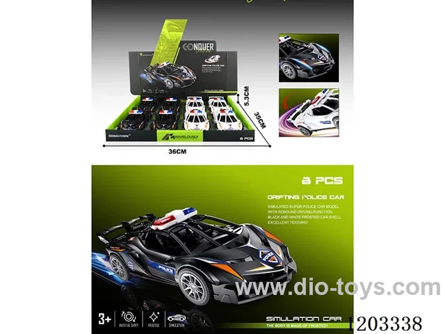 8PCS Drift Police Bike (2 4-color mix)