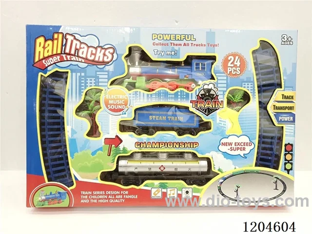 (GCC) Electric light music track train (included battery) Lithium battery with USB cable
