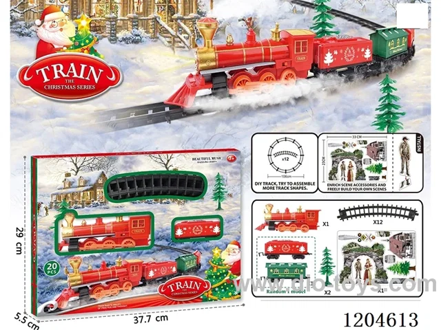 (GCC) Electric Light Music Christmas Rail Train (battery not included)