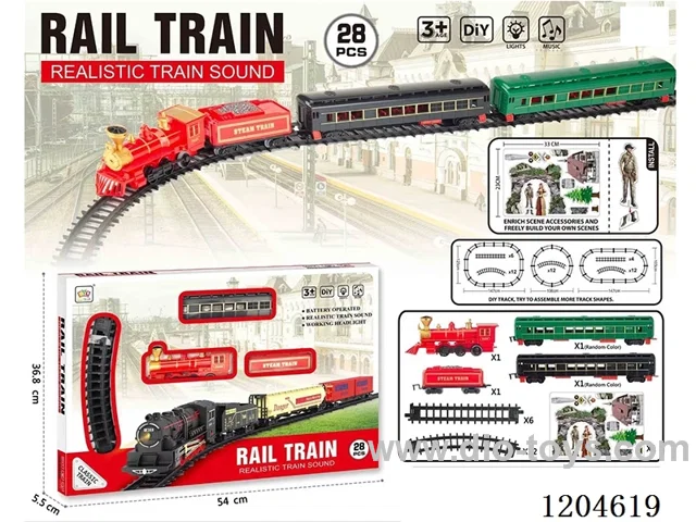 (GCC) Electric light music track train (included battery) Lithium battery with USB cable