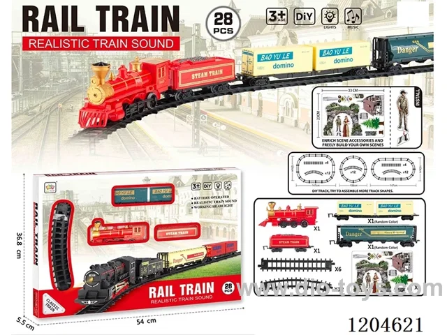 (GCC) Electric light music track train (included battery) Lithium battery with USB cable