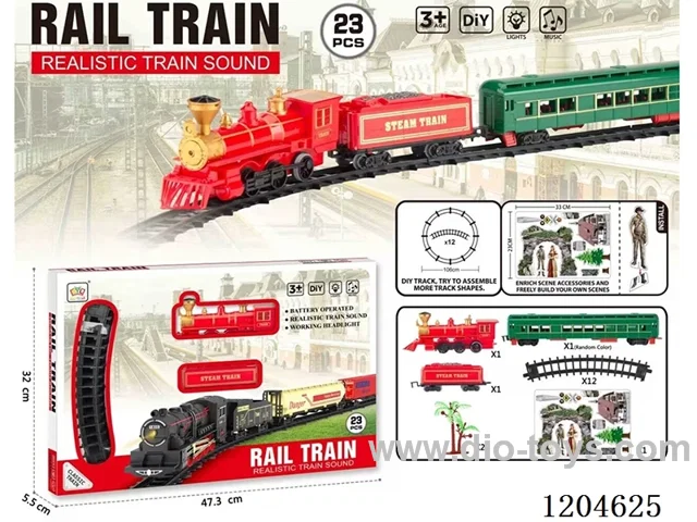 (GCC) Electric light music track train (included battery) Lithium battery with USB cable