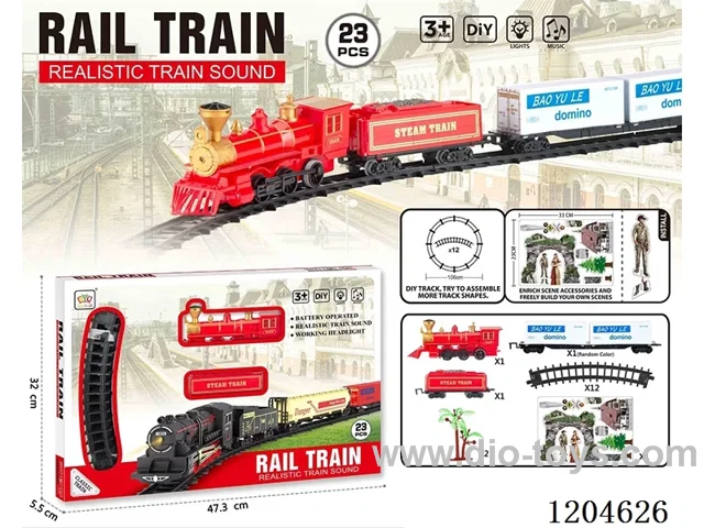 (GCC) Electric Light Music Track Train (battery not included)