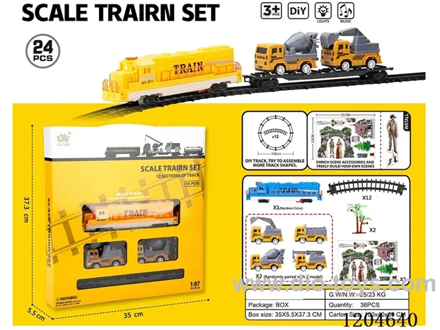 Electric light Music Track Engineering Train (battery not included)