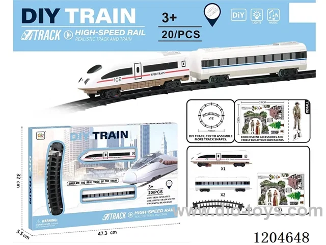 (GCC) Electric Light Music Track Train (battery not included)