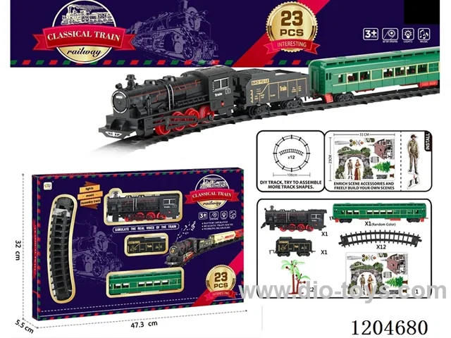 (GCC) Electric light music track train (included battery) Lithium battery with USB cable