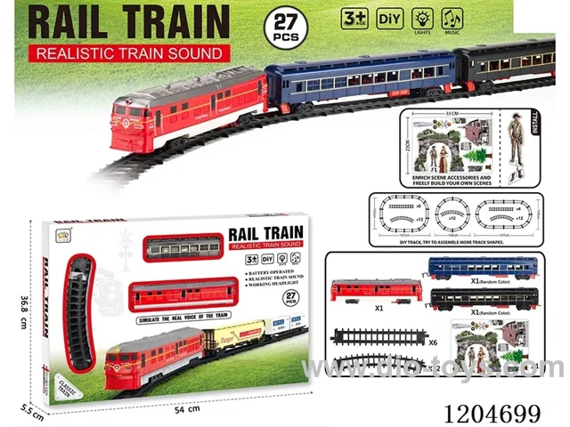(GCC) Electric light music track train (included battery) Lithium battery with USB cable