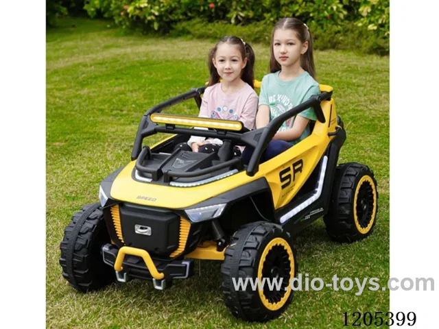 Children's electric car/All terrain UTV off-road vehicle, independent true shock absorber, leather seats, multifunctional central control dynamic music, LED lights with Bluetooth, 2.4G one-on-one remote control, USP interface, 12v7 battery. Four wheel drive 390 motor for stronger power and longer en