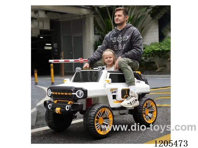 Children's electric car/12v10A battery, 390 motor four-wheel drive, dual door, one click installation of steering wheel, central control panel, one click start, 2.4G one-on-one Bluetooth remote control, 3-speed regulation, slow start, front and rear sway function, remote control one click brake func