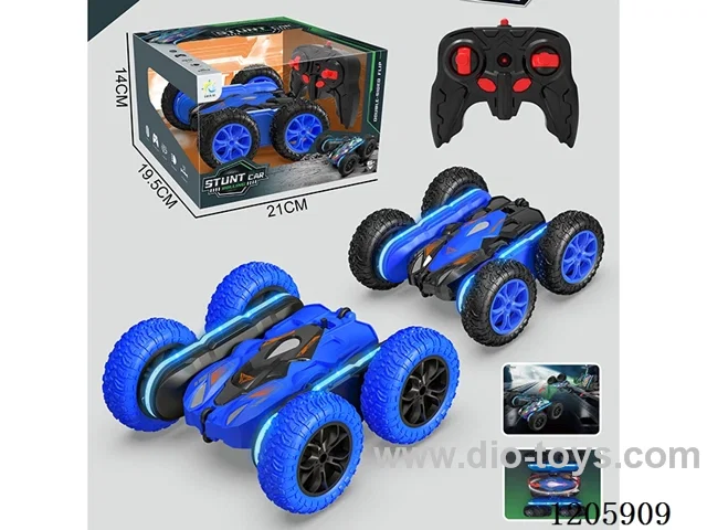 2.4G 4-wheel rc stunt car with light included battery