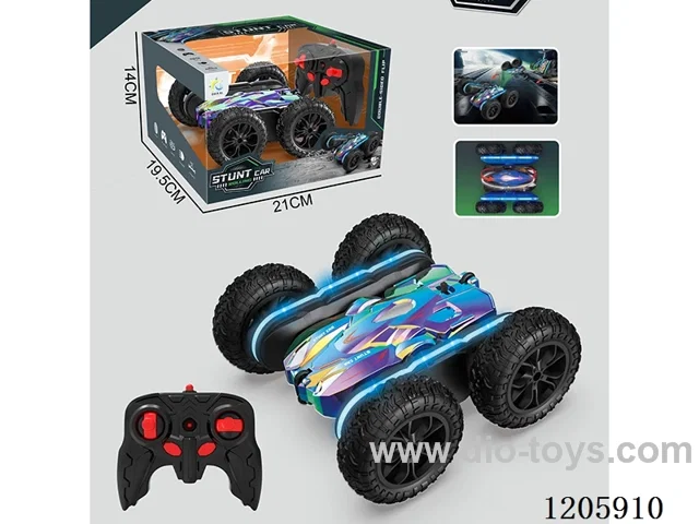 2.4G 4-wheel rc stunt car with light included battery