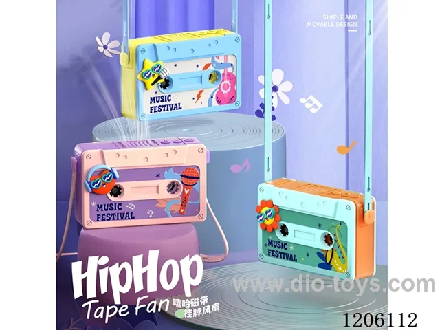 Hip Hop Tape Neck Fan - Recording Function (Love/Star/Sun)