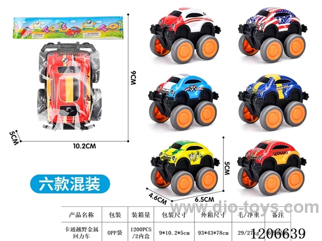 Cartoon off-road metal pull-back car