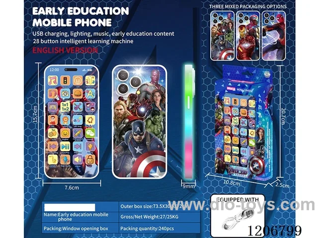 Early education mobile phone 28 buttons intelligent learning machine -3 mixed