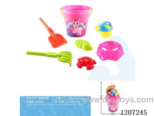 Large unicorn beach bucket