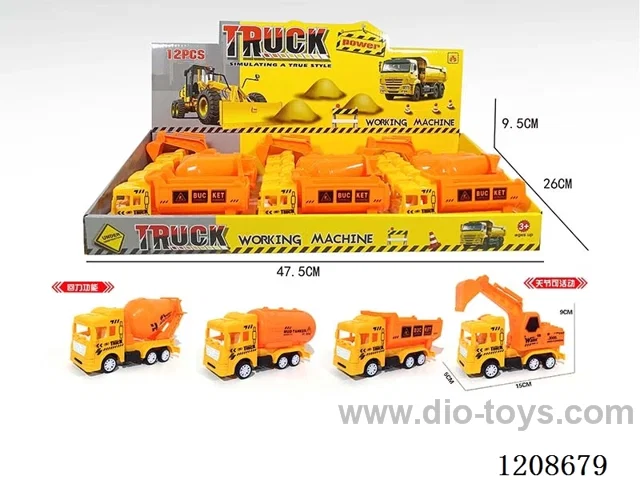 pull back engineering vehicle 12PCS