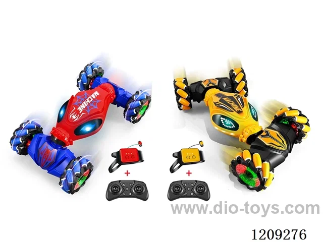 Stunt twist the car with musci and light