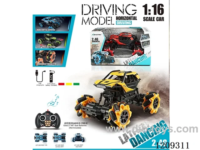 2.4G 1：16 rc stunt car included battery