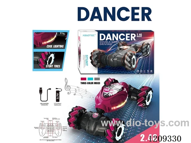 2.4G 1：16 rc stunt car with light included battery