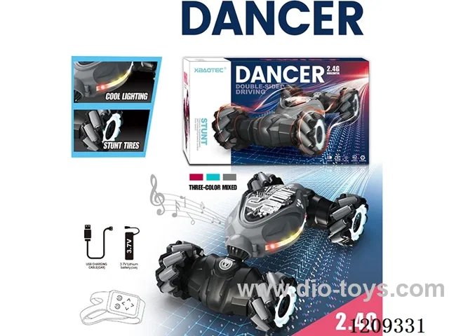 2.4G 1：16 rc stunt car with light included battery