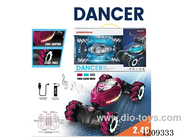 2.4G 1：16 rc stunt car with light included battery