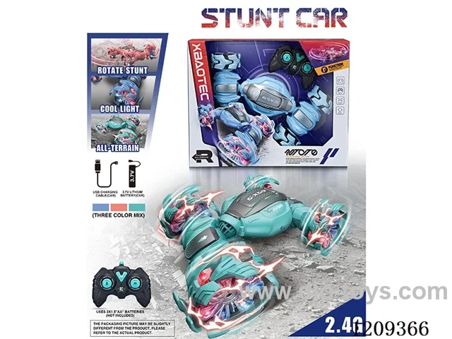 2.4G 1：16 rc stunt car with light included battery