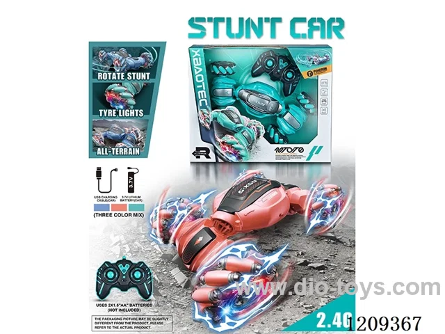 2.4G 1：16 rc stunt car with light included battery