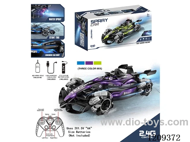 2.4G 1:14 rc stunt car W L/M/spray included battery