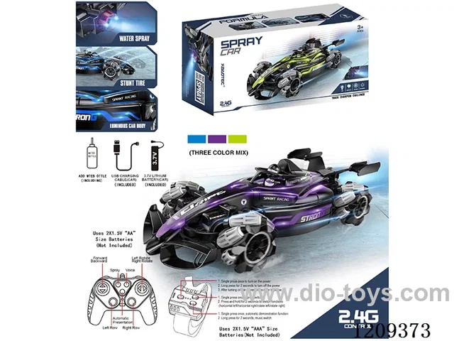 2.4G 1:14 rc stunt car W L/M/spray included battery