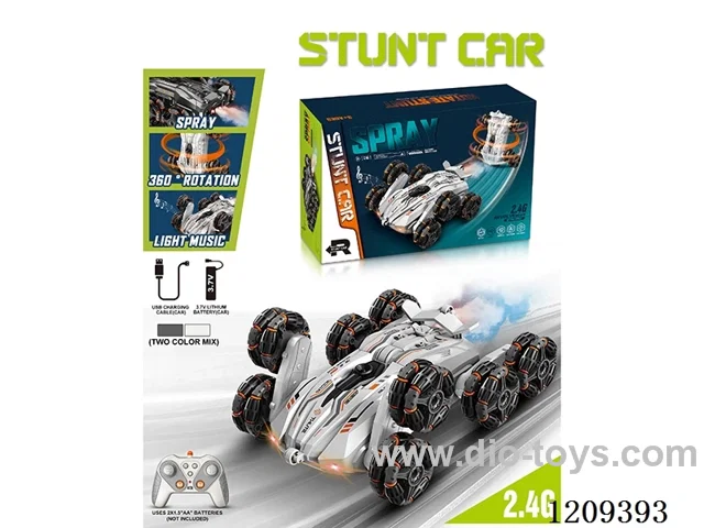 2.4G 8-wheel rc stunt car W L/M/spray included battery