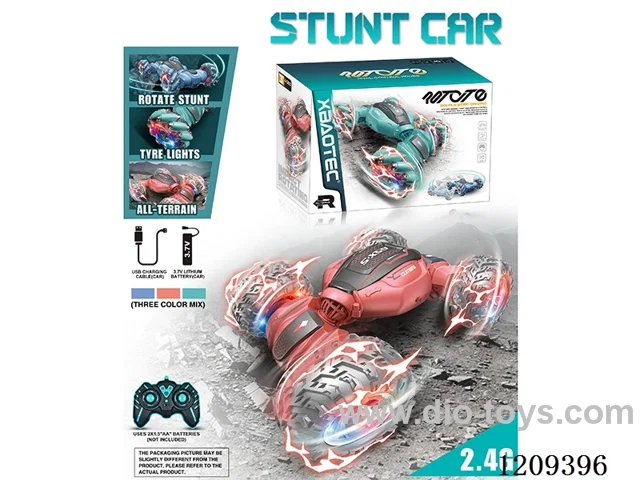 2.4G 1:16 rc stunt car with light included battery