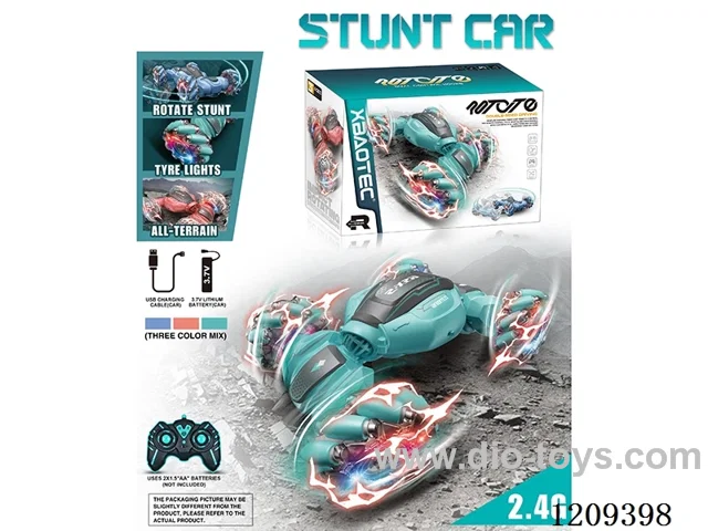 2.4G 1:16 rc stunt car with light included battery