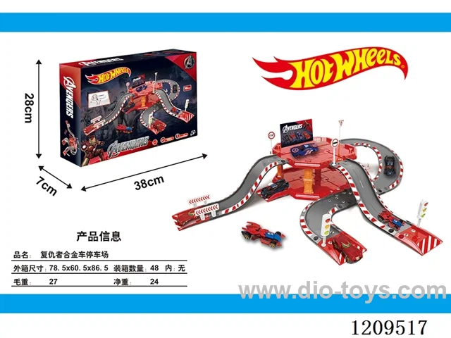 Hot wheels alloy car parking lot