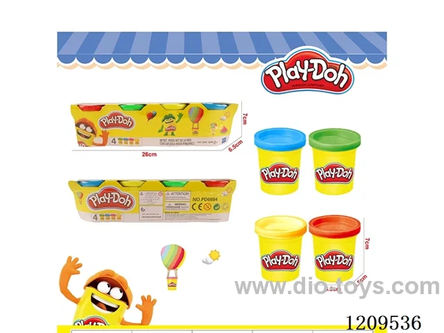 4 cans of colored mud