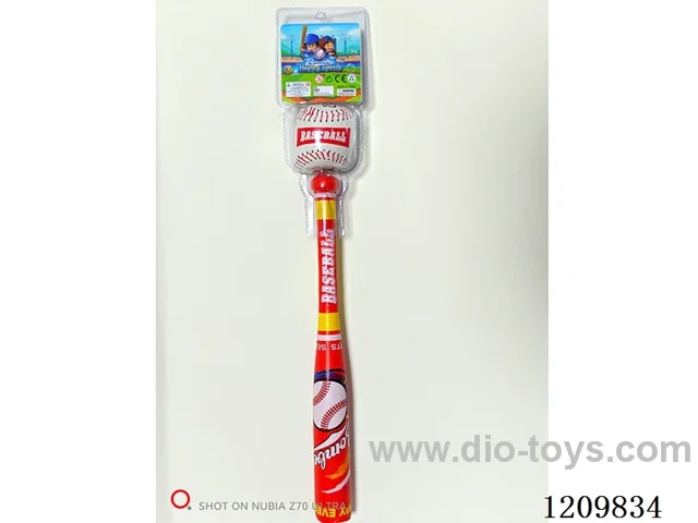 40.5CM leather baseball bat with white ball