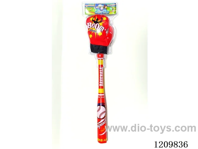 40.5CM leather baseball bat with ball+gloves