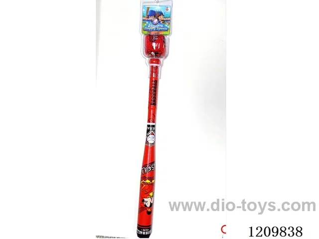 64CM leather baseball bat with ball