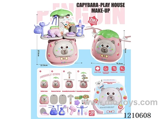 Backpack storage makeup set