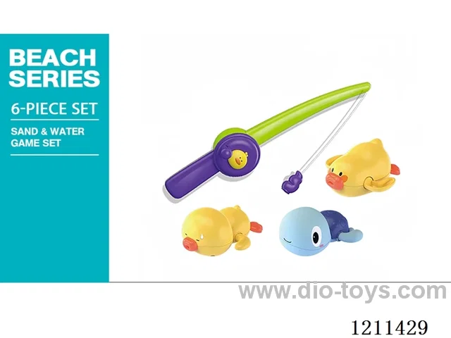Magnetic Fishing Toys+Animals 6PCS