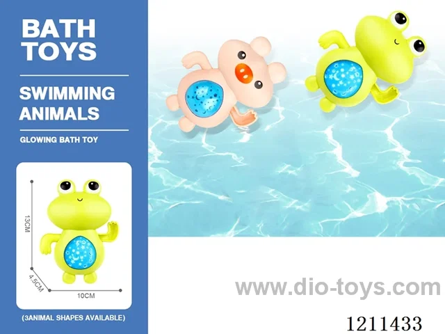Light-up animal clockwork bath toys 3 types