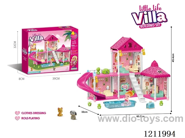 DIY assembled castle doll house 106PCS(injection molding)