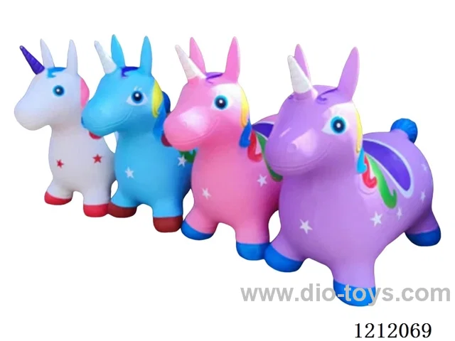 Flash music inflatable painted star unicorn (including 3*1.5V battery)