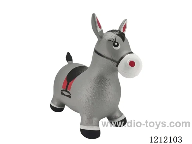 Inflatable painted silver horse