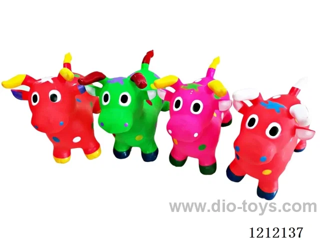 Flash music inflatable painted corner cattle (including 3*1.5V battery)
