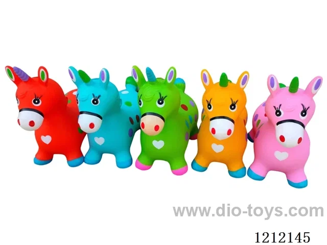 Flash music inflatable painted unicorn (including 3*1.5V battery)
