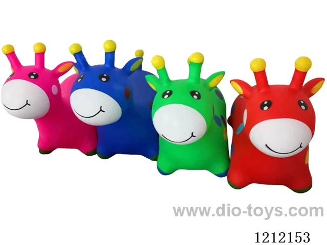 Flash music inflatable painted giraffe (including 3*1.5V battery)