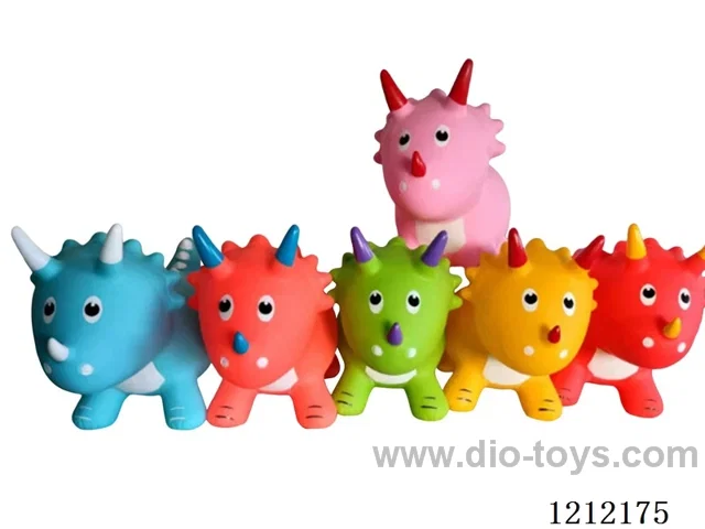 Inflatable painted triceratops