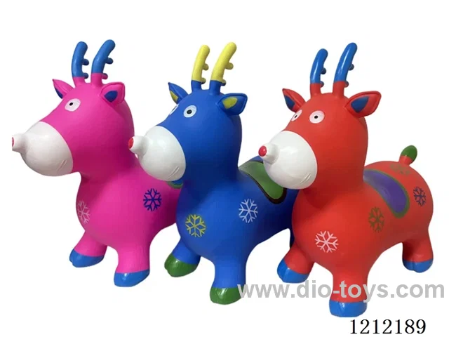 Flash music inflatable painted mountain deer (including 3*1.5V battery)