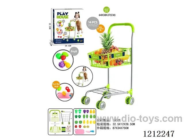Shopping cart+playing house and having fun.